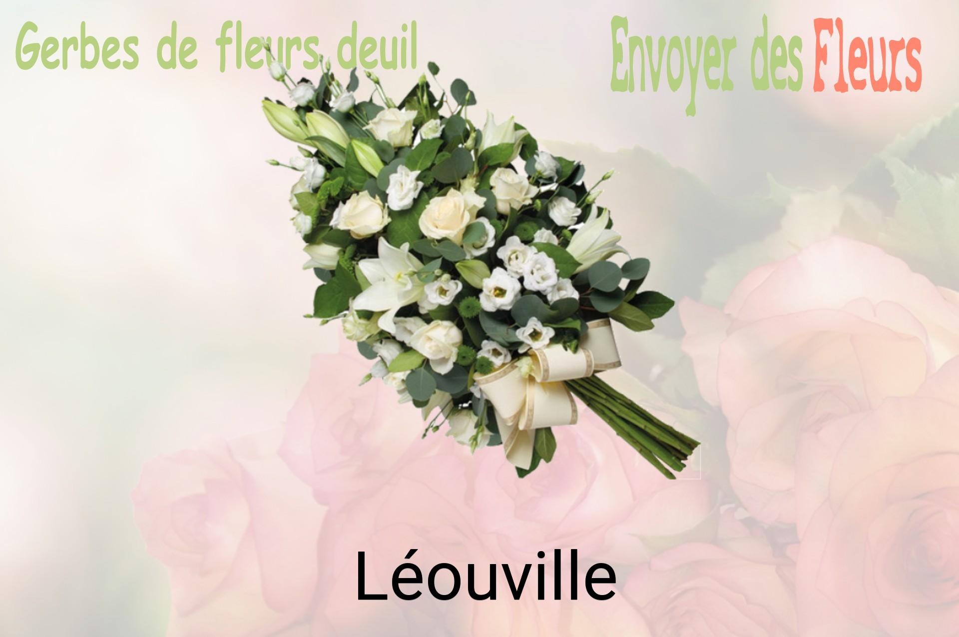 Gerbe de fleurs de deuil livrée à Léouville